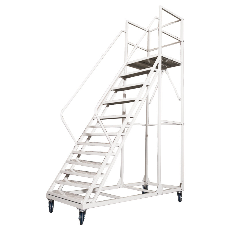 易存 登高梯 仓库取货梯子 登高车 理货梯 家用梯子 物流梯 平台工具车 定做款平台离地3米 不包安装